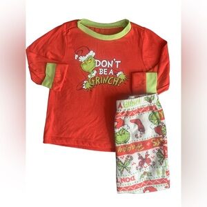 Don’t Be A Grinch Long Sleeve Festive Christmas Fleece Pajama Set